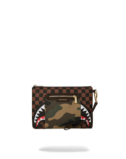 SIP CAMO ACCENT CROSS-OVER CLUTCH