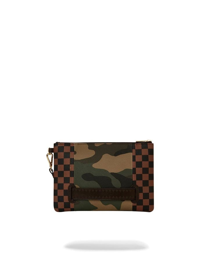 SIP CAMO ACCENT CROSS-OVER CLUTCH