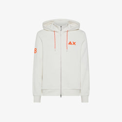 HOOD ZIP LOGO INSTITUTIONAL COTTON FL