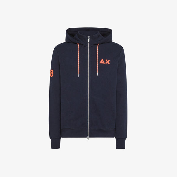 HOOD ZIP LOGO INSTITUTIONAL COTTON FL