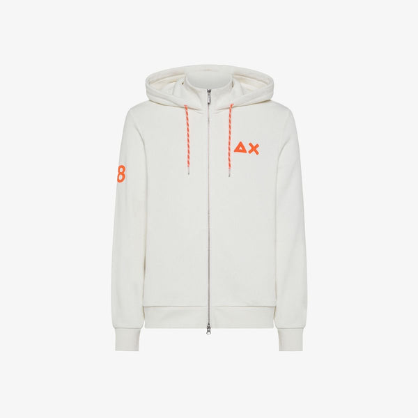 HOOD ZIP LOGO INSTITUTIONAL COTTON FL