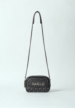 CAMERA BAG ECOPELLE MATELASSE CON LOGO BORCHIE