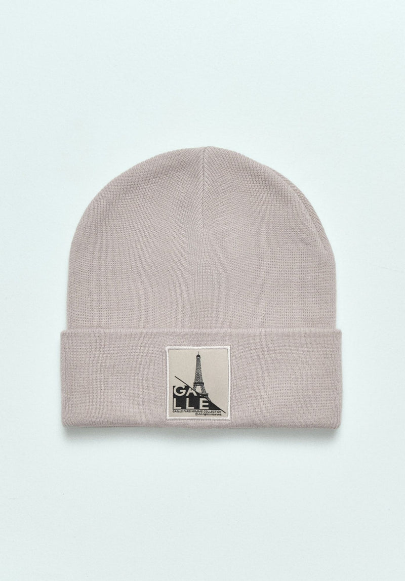 CAPPELLO BEANIE IN MAGLIA CON PATCH DAVANTI