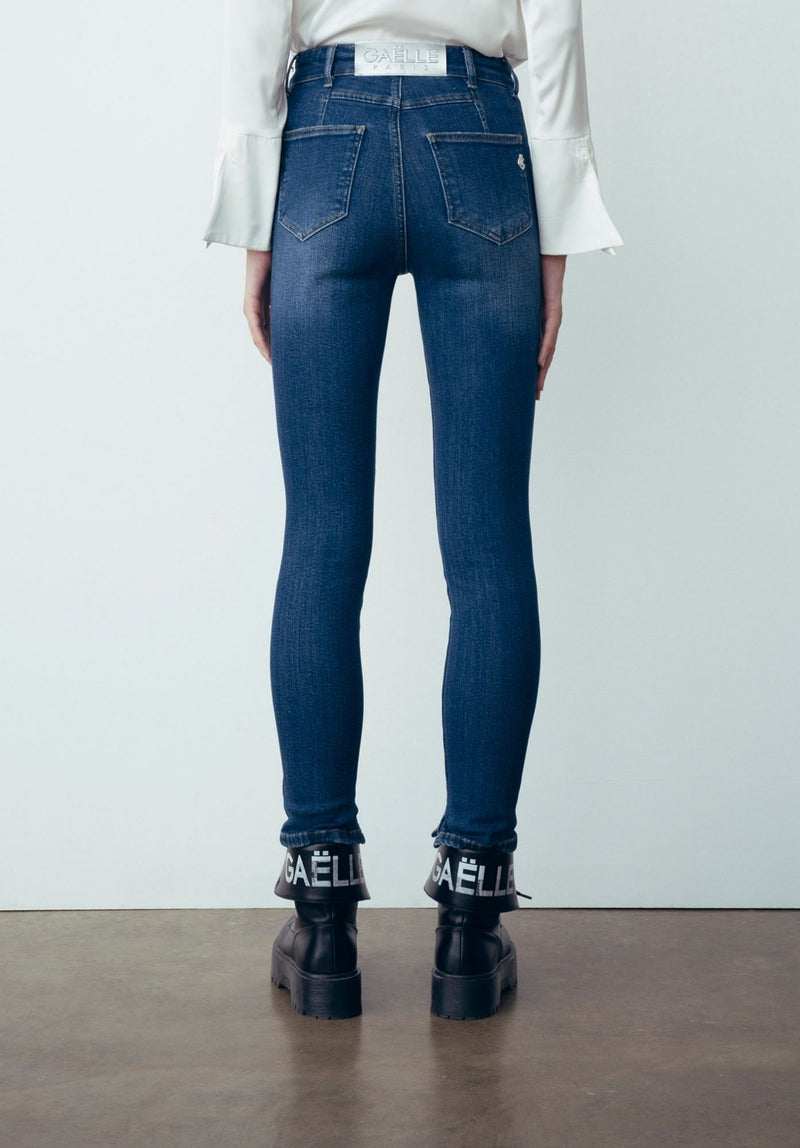 JEANS SKINNY CON G PASSANTE