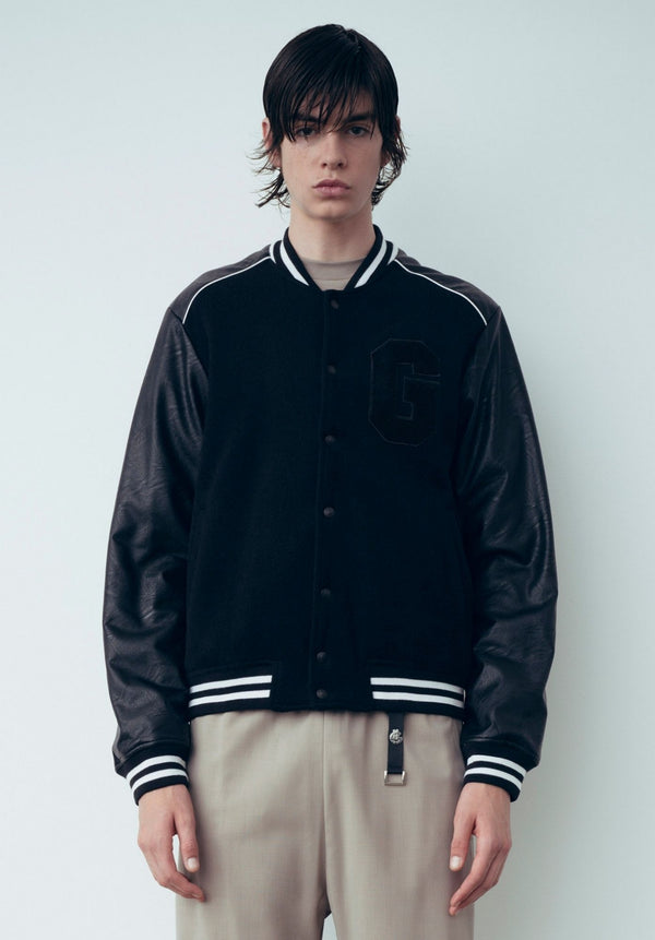 BOMBER IN PANNO ED ECOPELLE CON PATCH