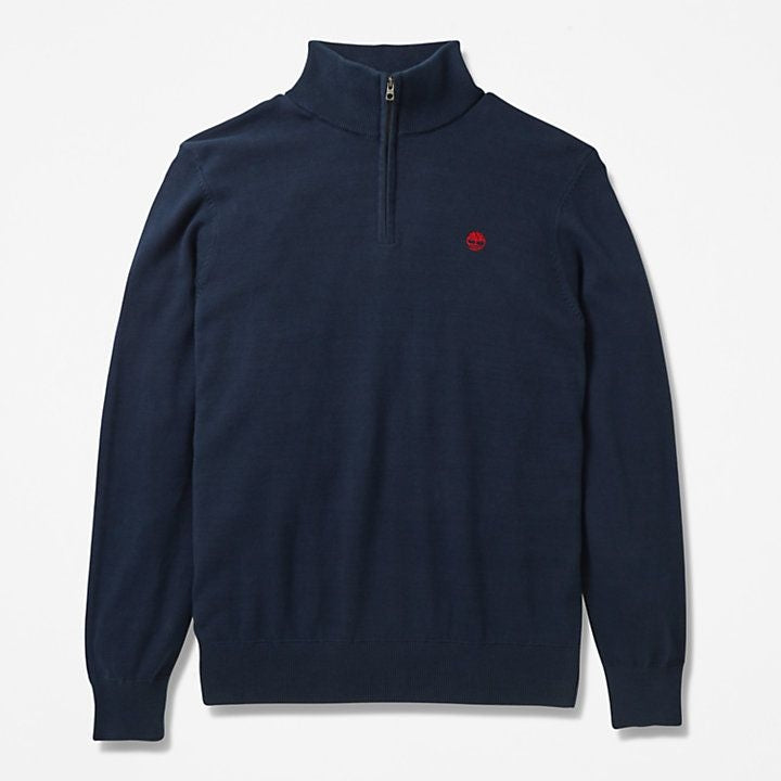 Cotton YD 1/4 Zip Sweater