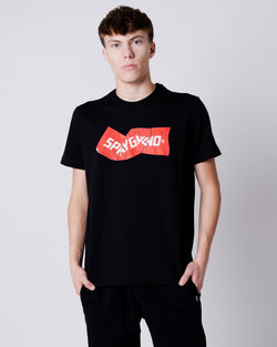 CRUMPLED SPRAYGROUND T-SHIRT BLACK